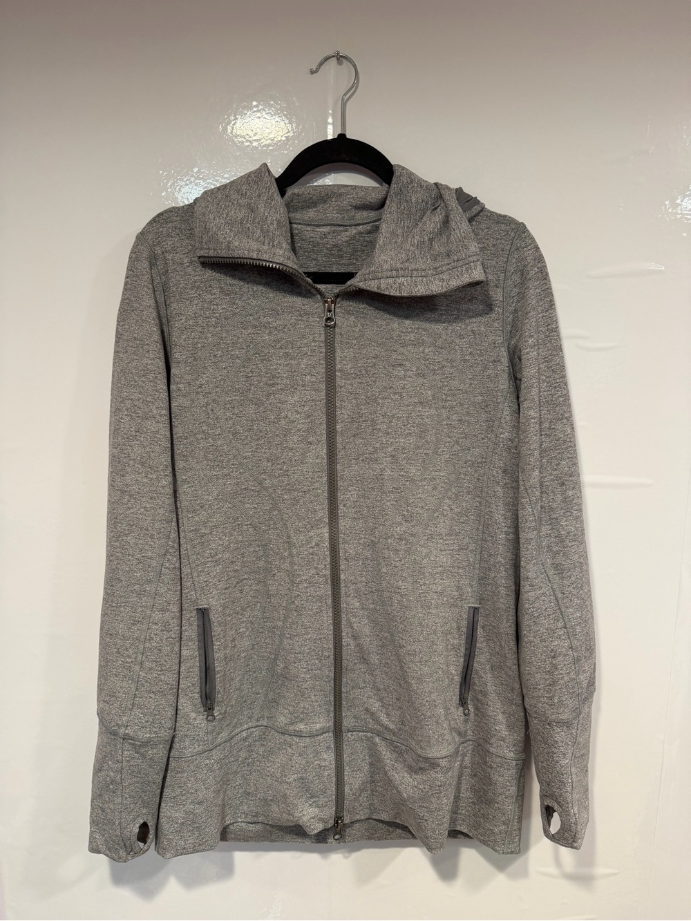 Heavyweight Lululemon Full-Zip Hooded Sweater - Gray
